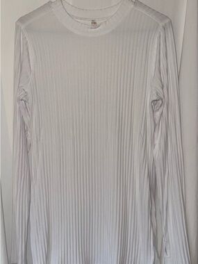 FP Movement by Free People White Ribbed Long Sleeve Tunic